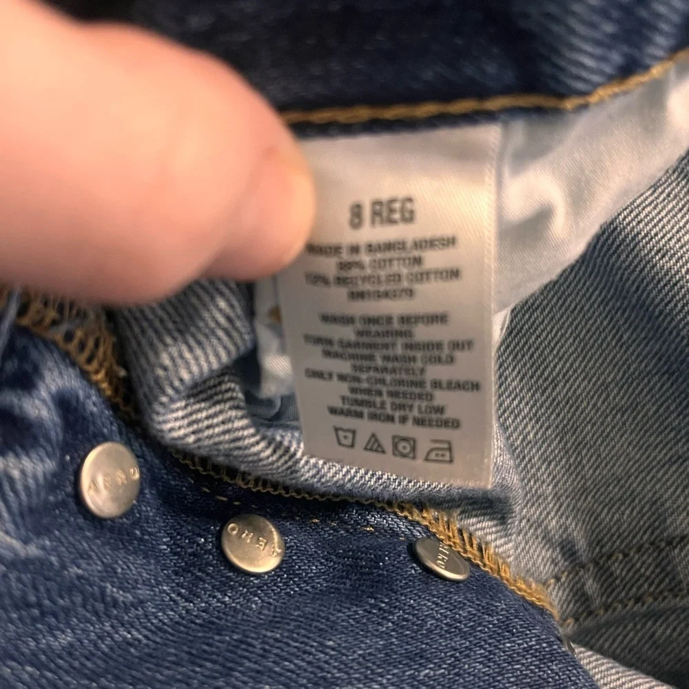 Distressed Blue Jeans